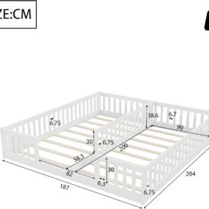 Children Twin Bed with Slatted Frame