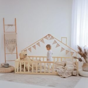 Toddler Floor Bed with Roof