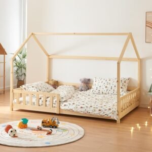 kids wooden house bed