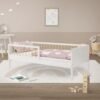 White & Natural Toddler Bed