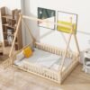Kids Tent-shaped Floor Bed