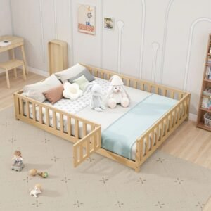 Montessori Floor Bed With Fence