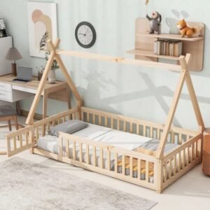 Kids Tent-shaped Floor Bed
