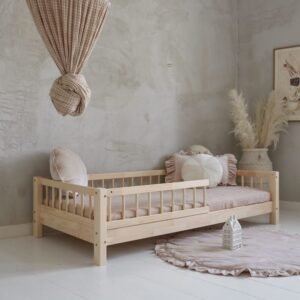 Wooden Child bed with rails