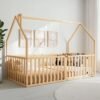 Kids House Gated Floor Bed