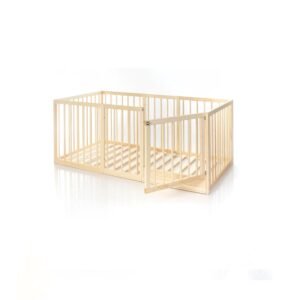 Toddler Floor Bed with Round High Rails