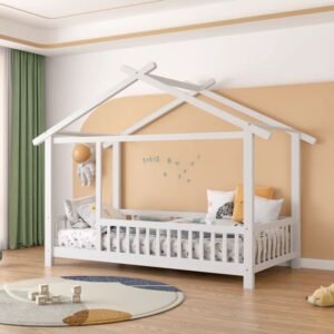 Solid Wood Canopy Kids Bed