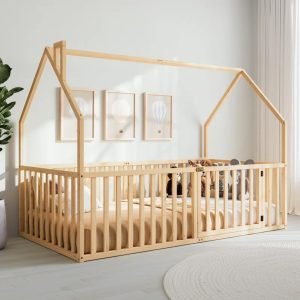 Kids House Gated Floor Bed